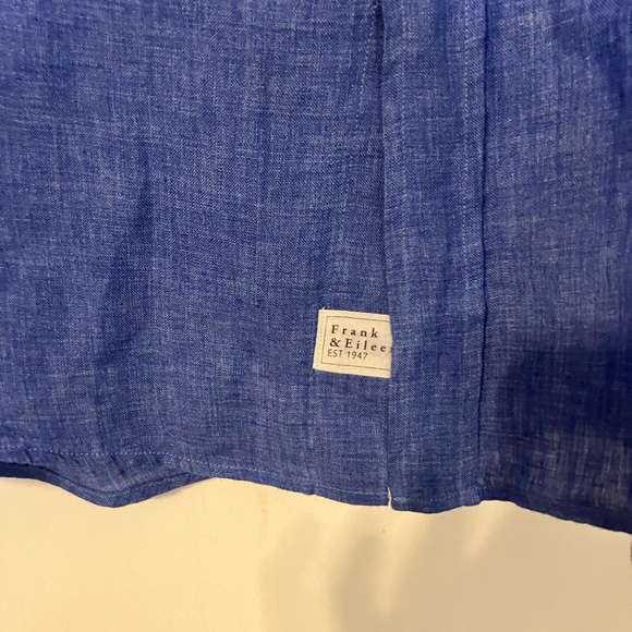 Frank & Eileen Mary Classic Shirtdress White 100% Cotton Size L - Picture 6 of 6